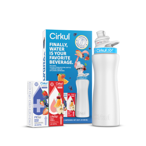 22oz. White Stainless Steel Bottle Starter Kit T4