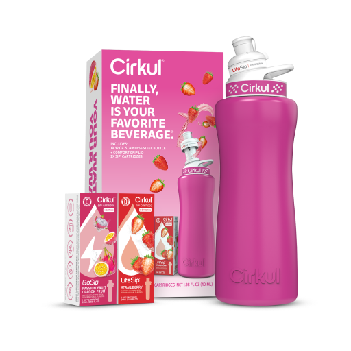 32oz. Hot Pink Stainless Steel Bottle Starter Kit N1